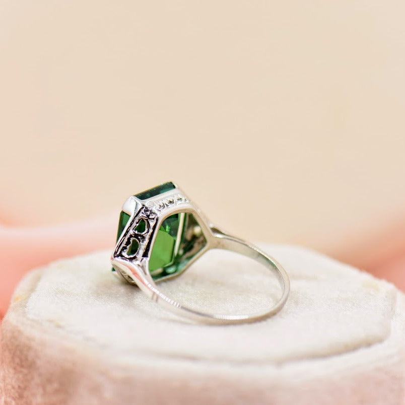 Tourmaline and Diamond Ring