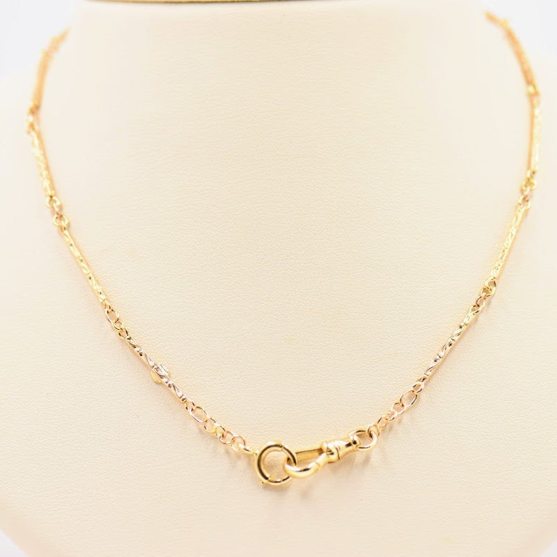 14K Yellow Gold Watch Chain