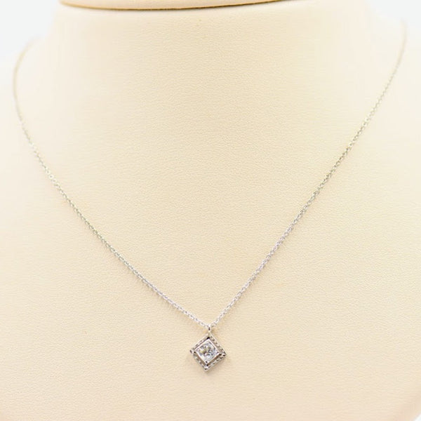 Dainty Diamond Art Deco Necklace