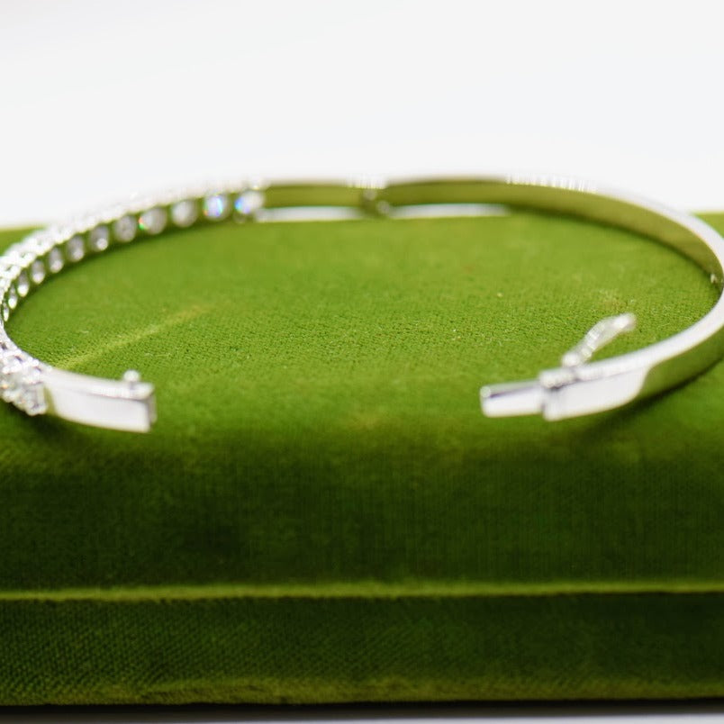 Single Row Diamond Bangle