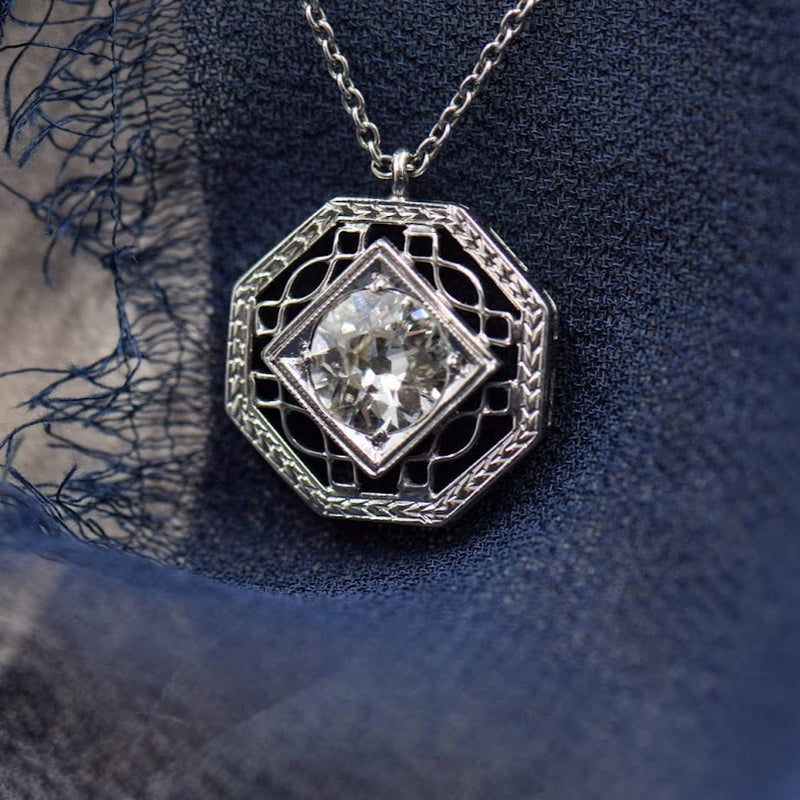 Diamond Art Deco pendant