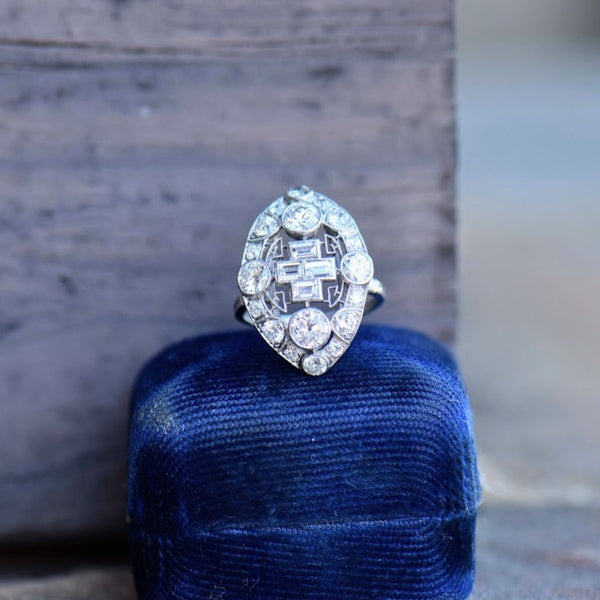 Art Deco Custom Handmade Diamond RIng