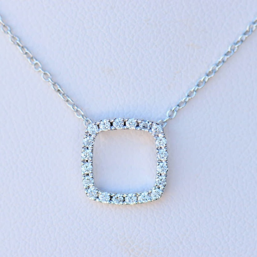 Diamond Cushion Shape Pendant