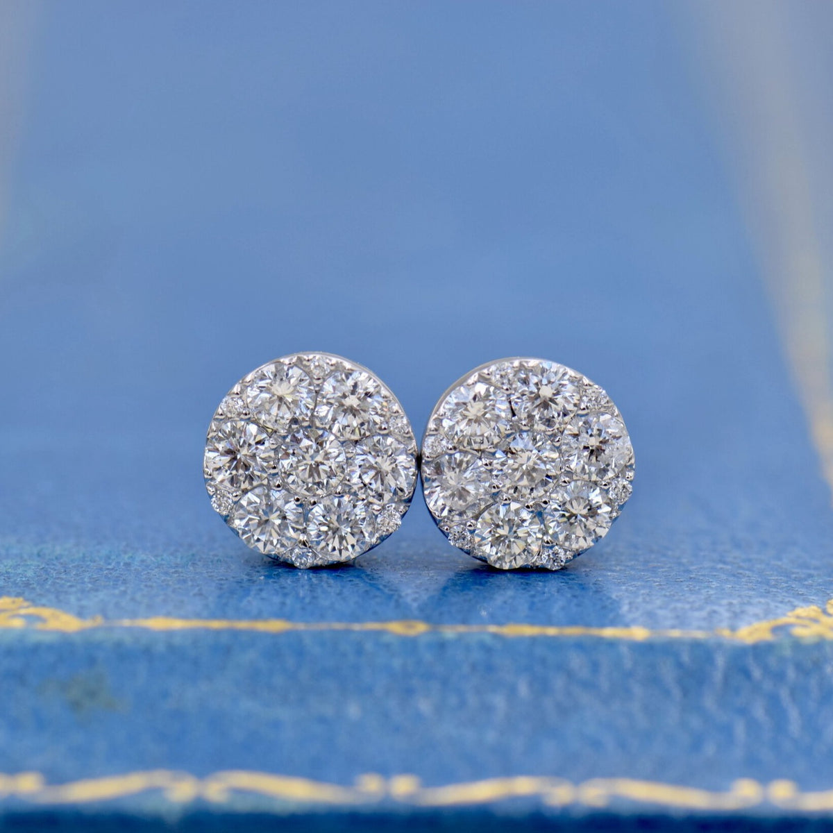 Diamond Cluster Earrings