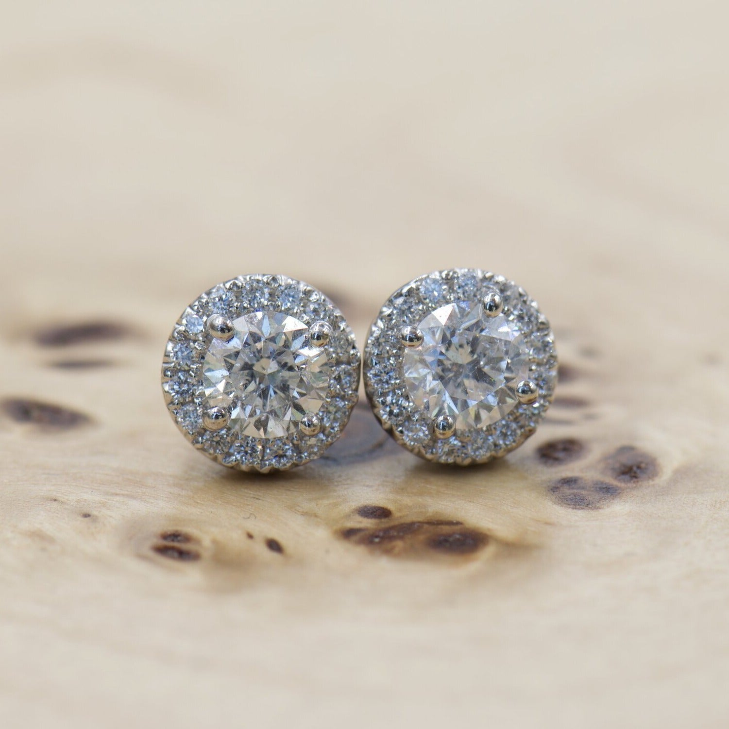Diamond Halo Studs