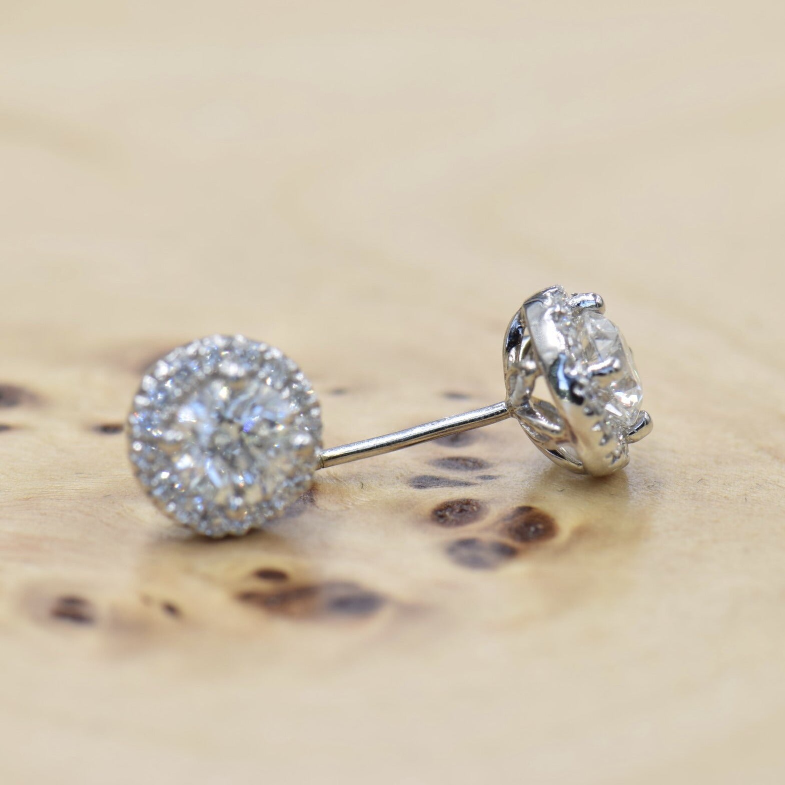 Diamond Halo Studs