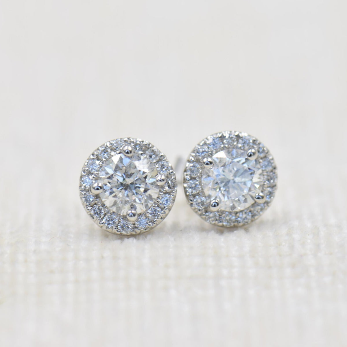 Diamond Halo Studs