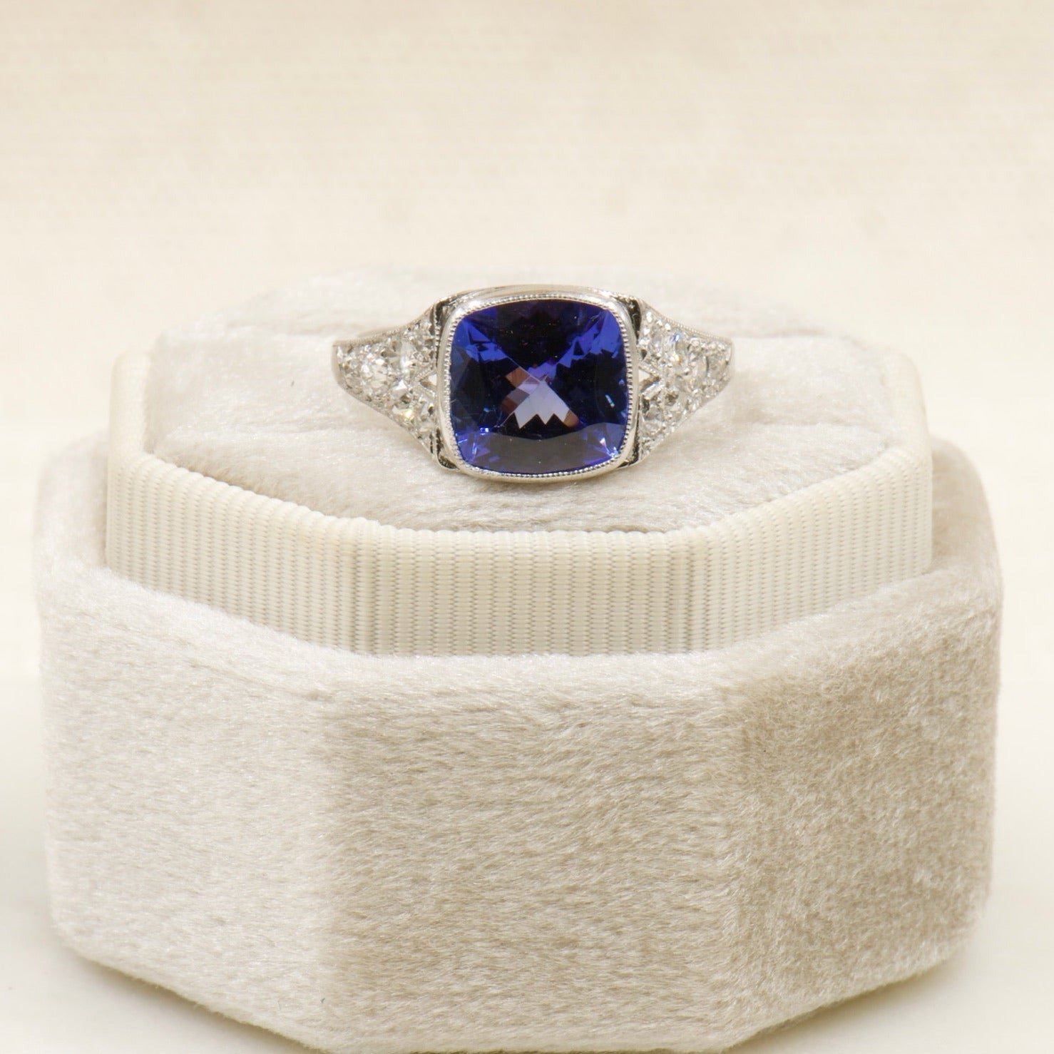 Tanzanite and Diamond Ring