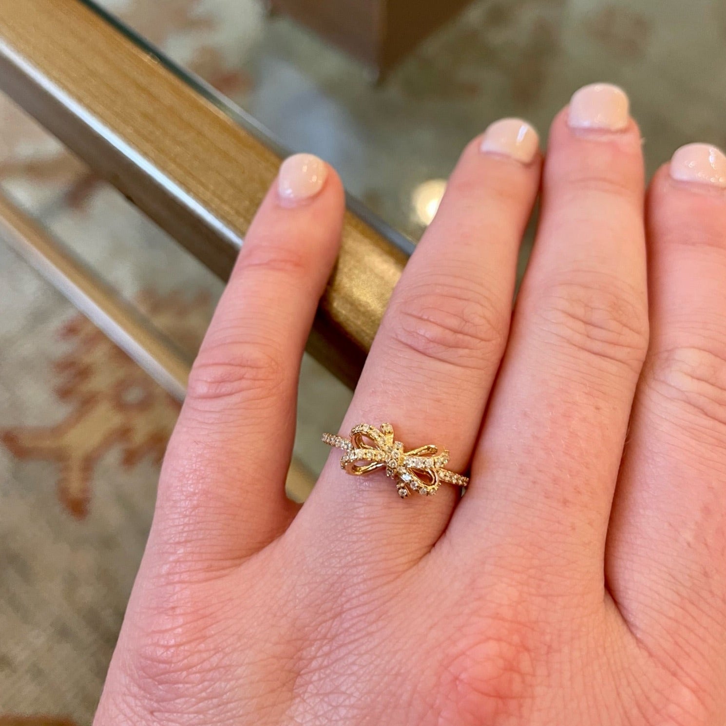 Diamond Bow Ring