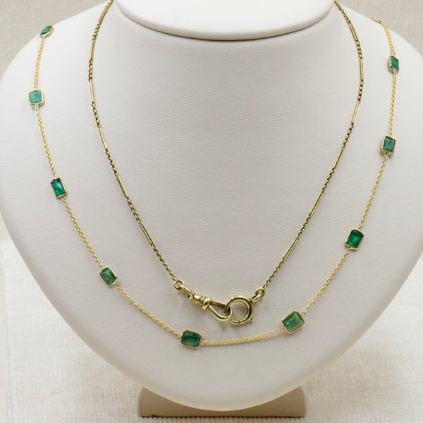 Emerald Station Necklace
