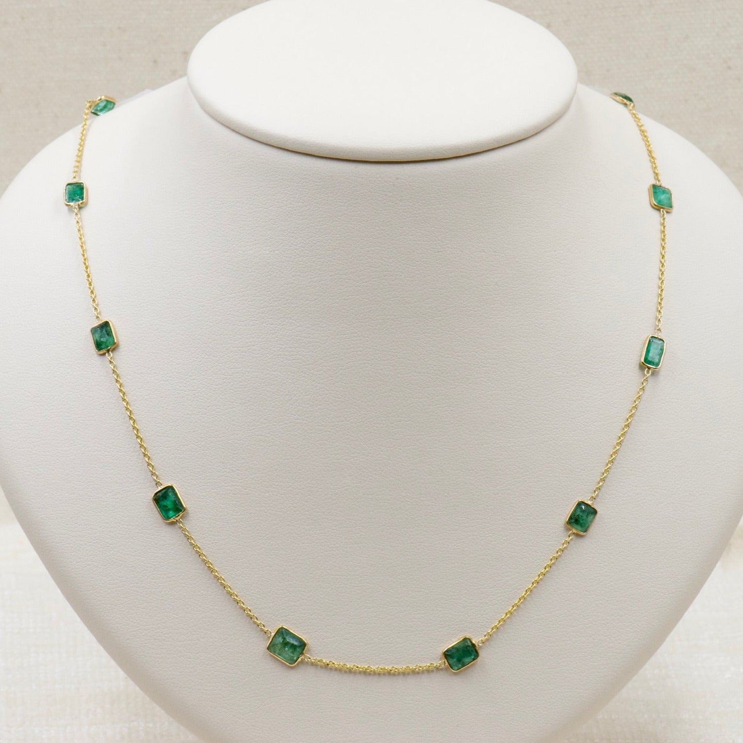 Emerald Station Necklace