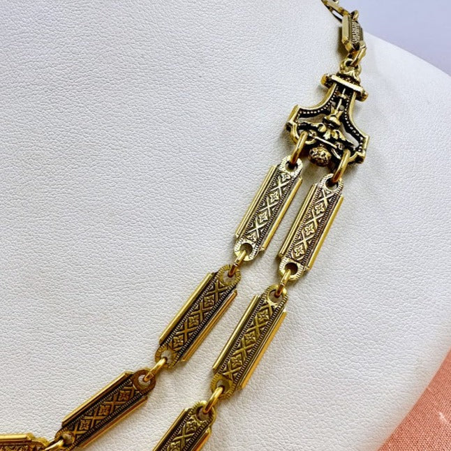 Vintage Engraved Link Chain