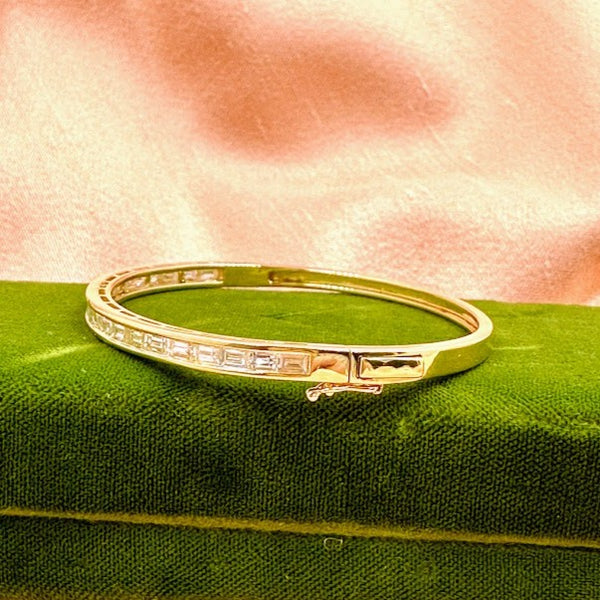 Diamond Baguette Bangle