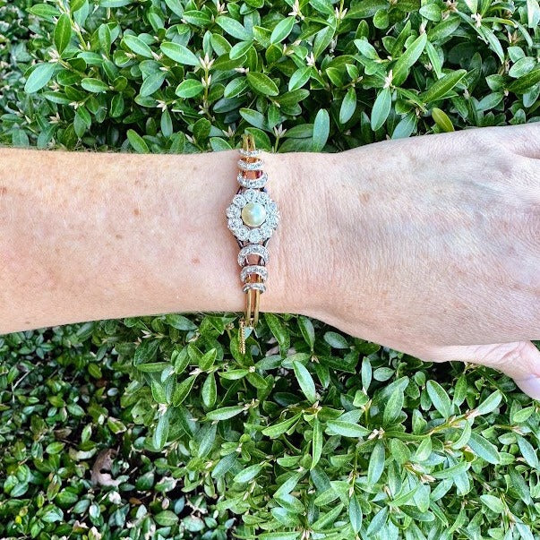 Diamond and Pearl Bangle