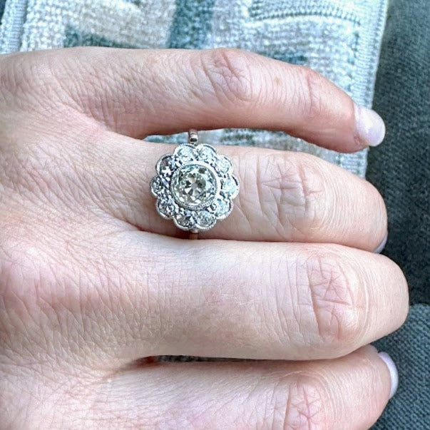 Diamond Flower Ring
