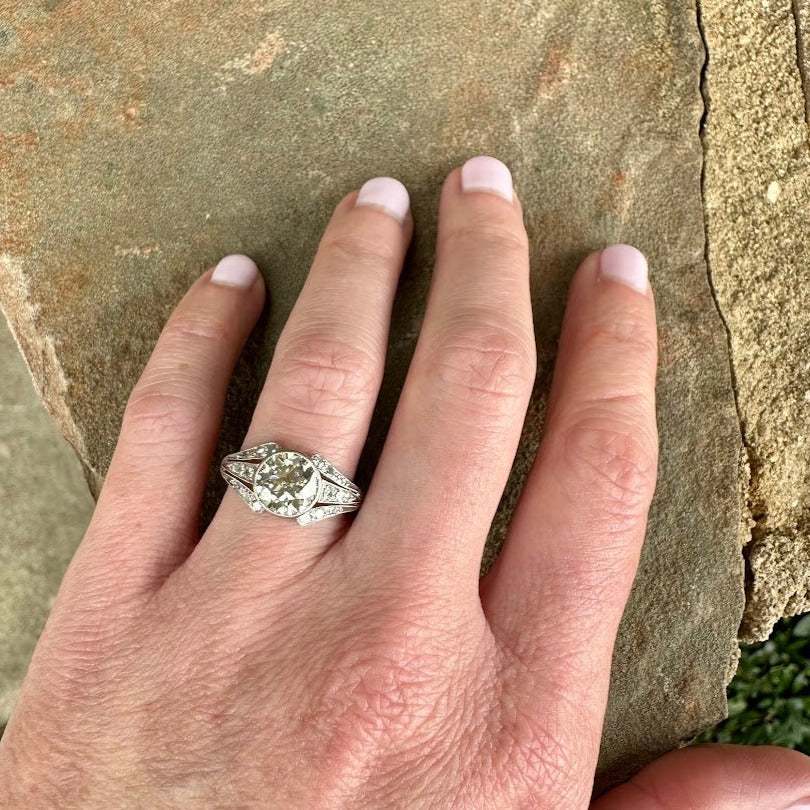 Art Deco Bezel Set Diamond Ring