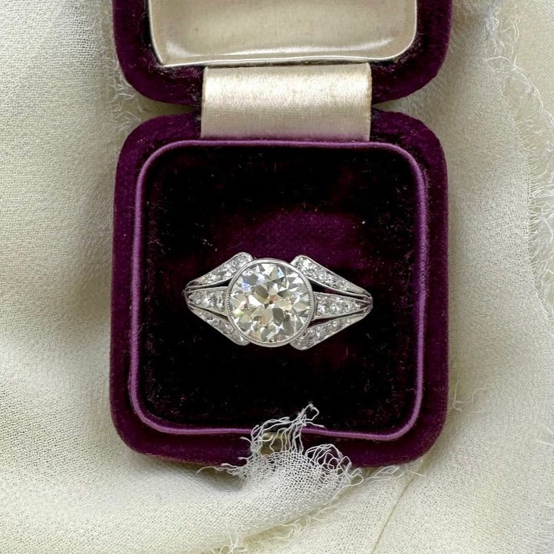 Art Deco Bezel Set Diamond Ring