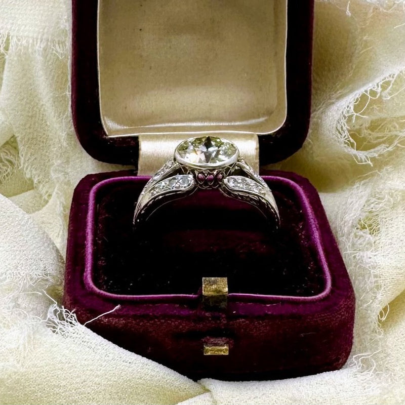 Art Deco Bezel Set Diamond Ring