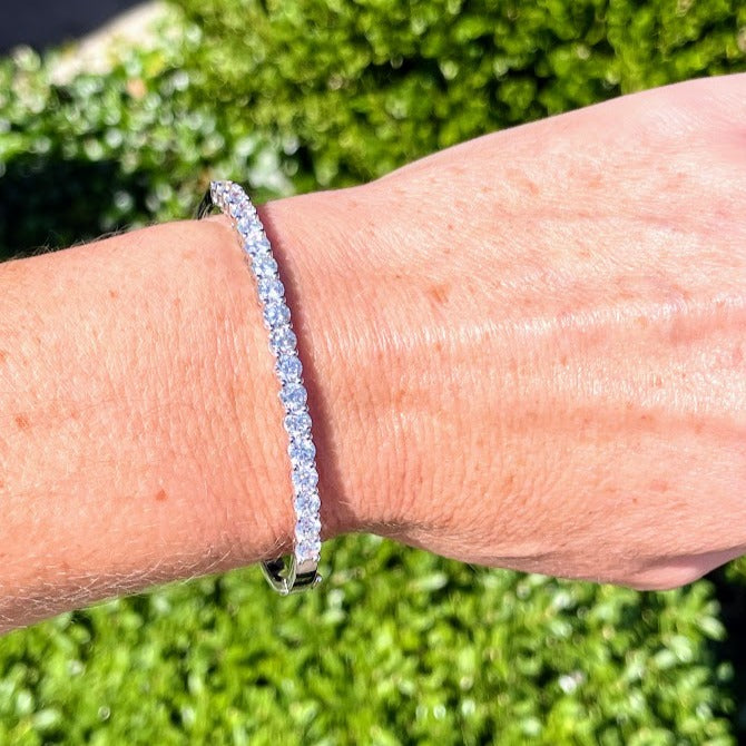Single Row Diamond Bangle