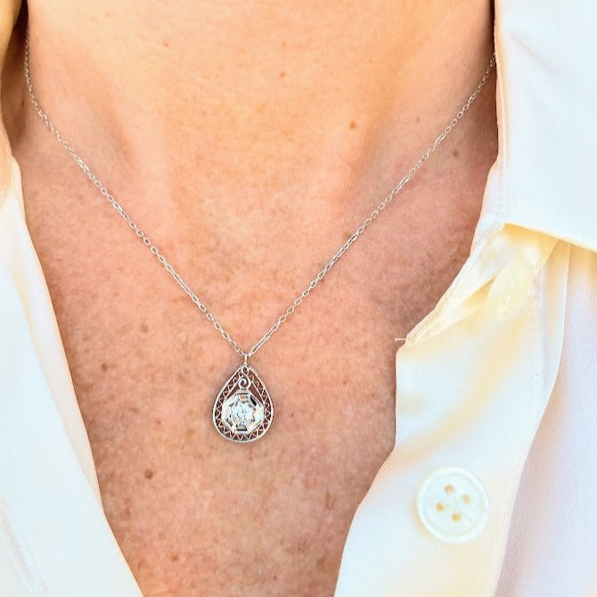 Diamond Filigree Necklace