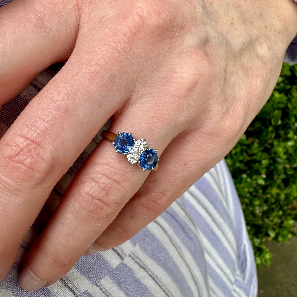 Sapphire and Diamond Vintage Ring