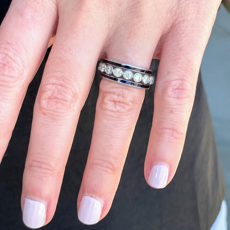 Diamond Bezel Set Eternity Band