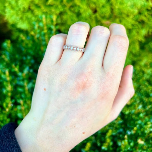 Diamond Engraved Eternity Band