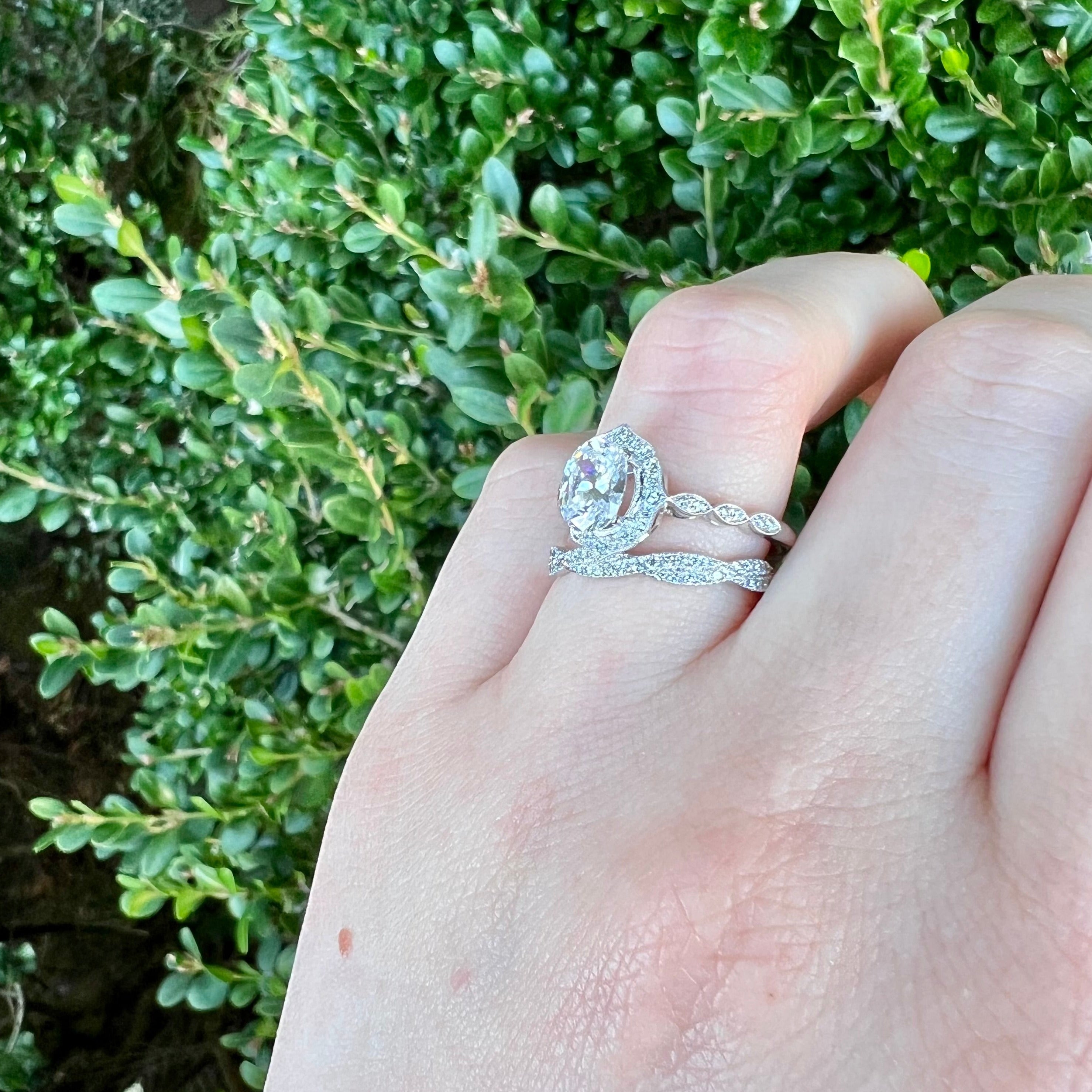 White Gold Diamond Twist Band