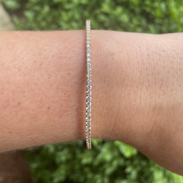 Rose Gold Diamond Bangle