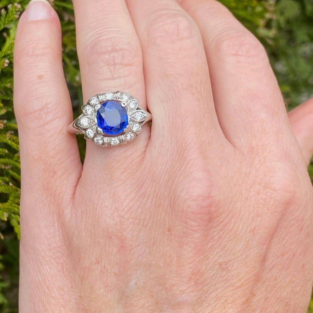 Sapphire and Diamond Ring