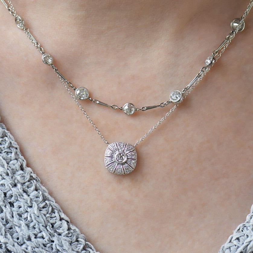 Vintage Inspired Diamond Pendant