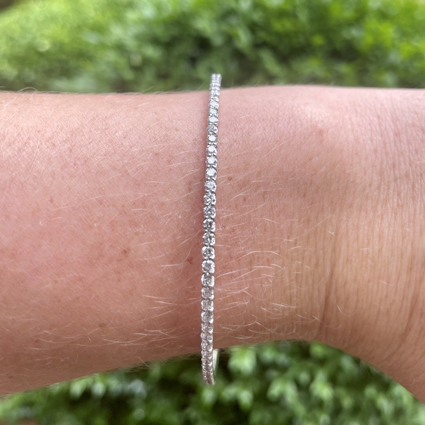 White Gold Diamond Bangle