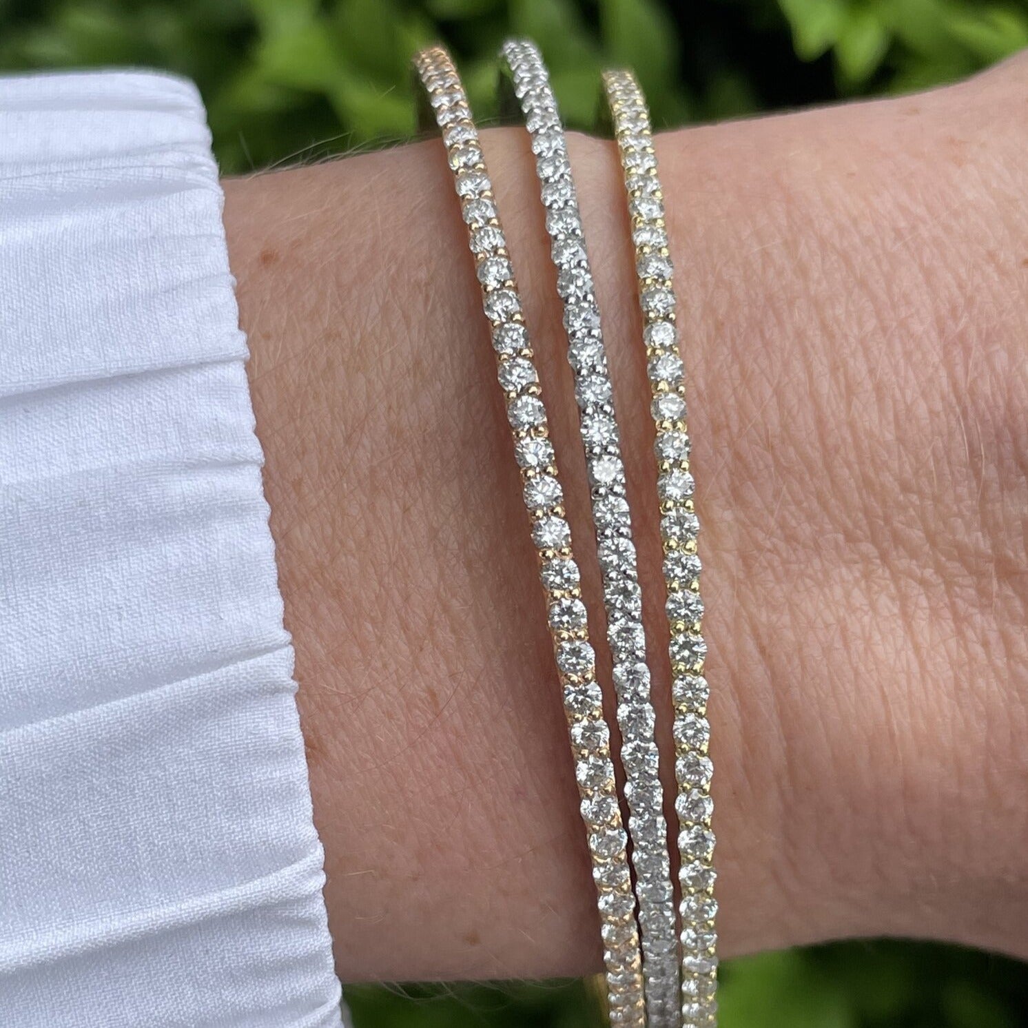 Yellow Gold Diamond Bangle