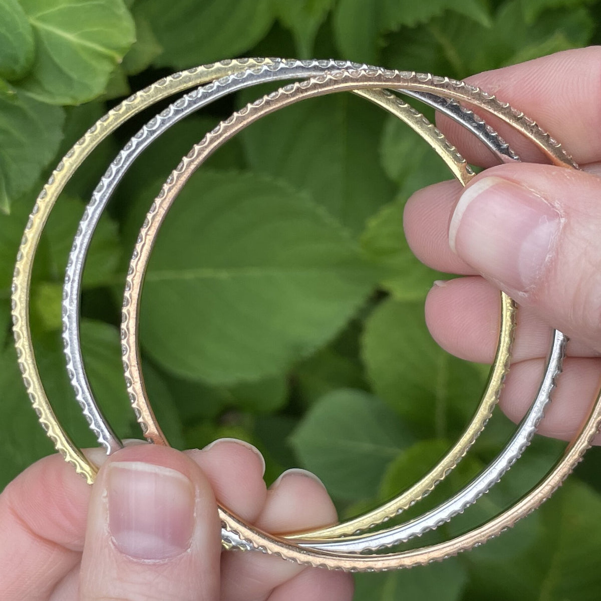 White Gold Diamond Bangle