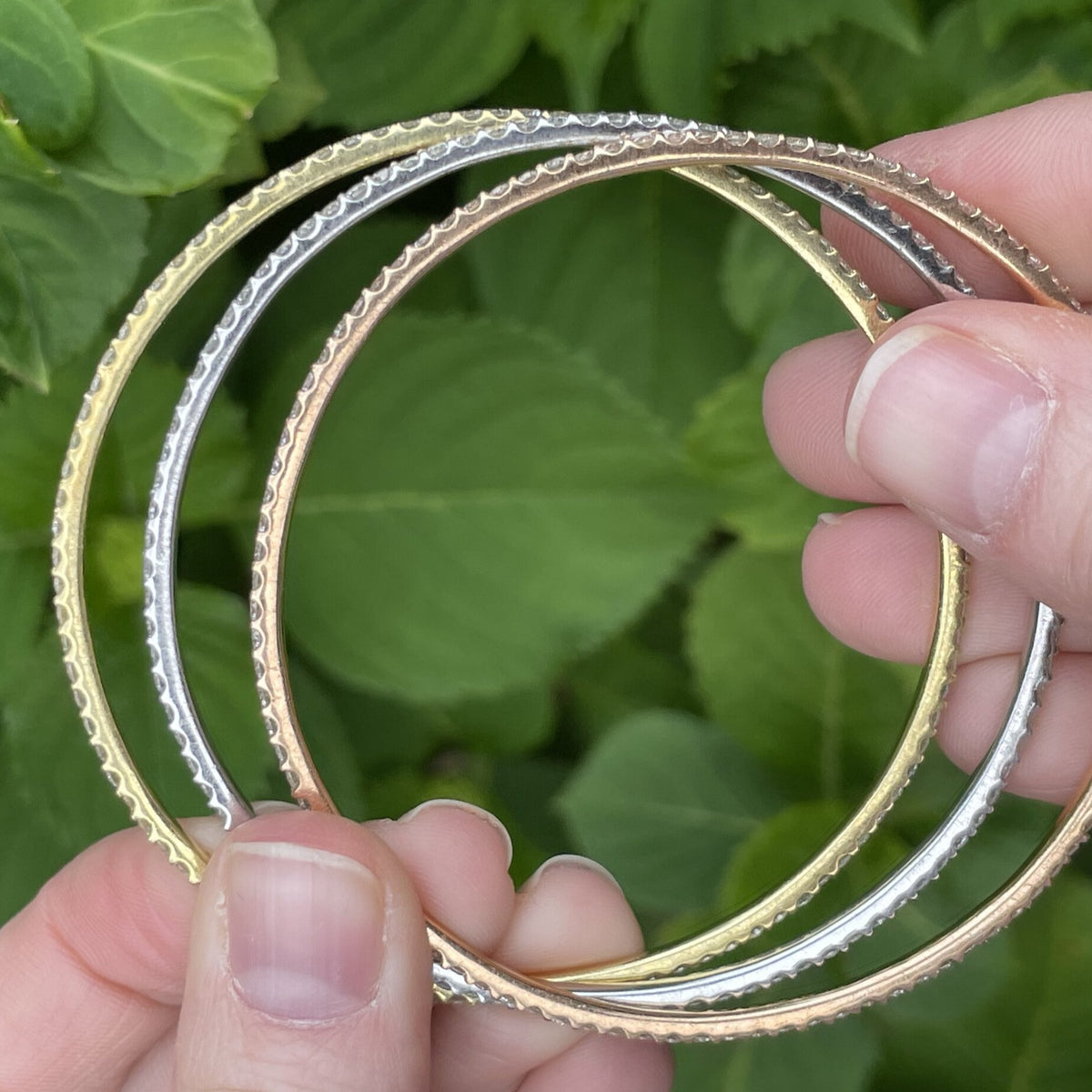 Yellow Gold Diamond Bangle