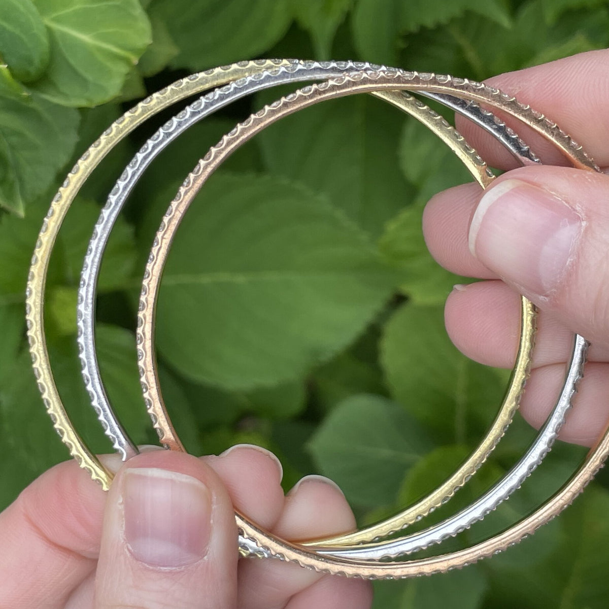 Rose Gold Diamond Bangle