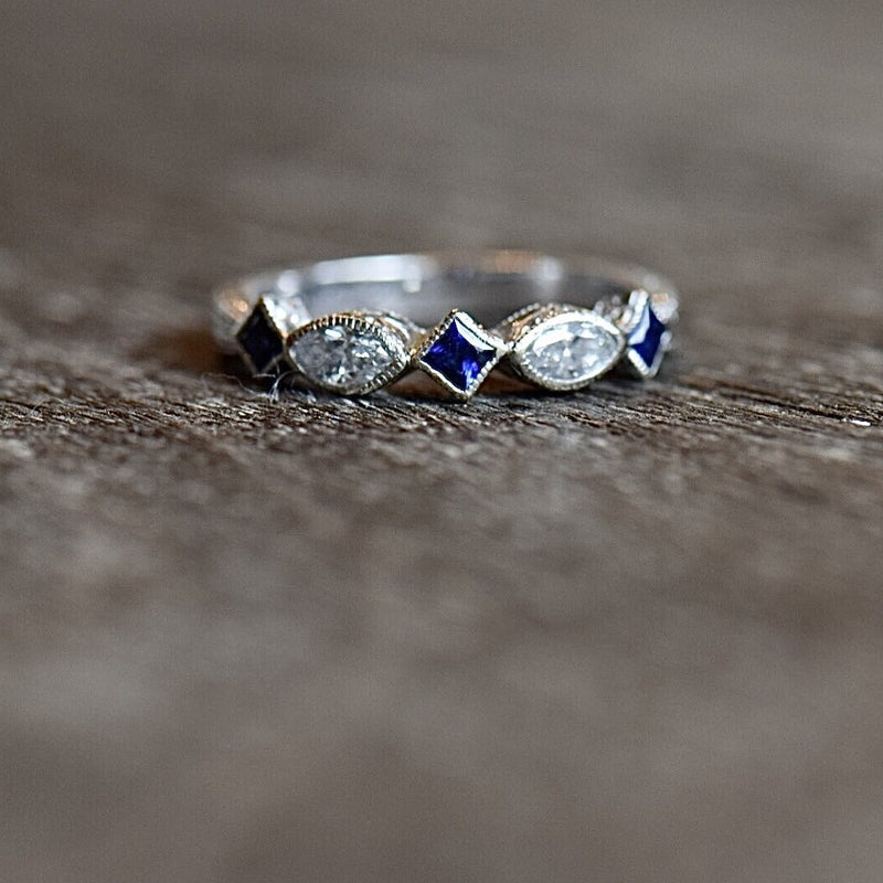 Diamond Marquee and Sapphire Band