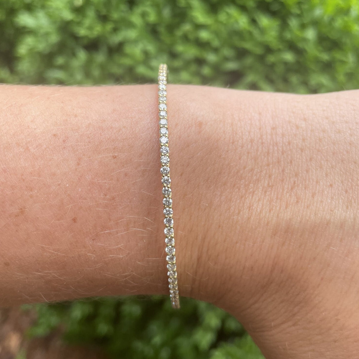 Yellow Gold Diamond Bangle