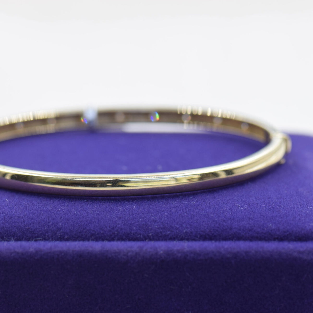 Gold Bangle with Diamonds