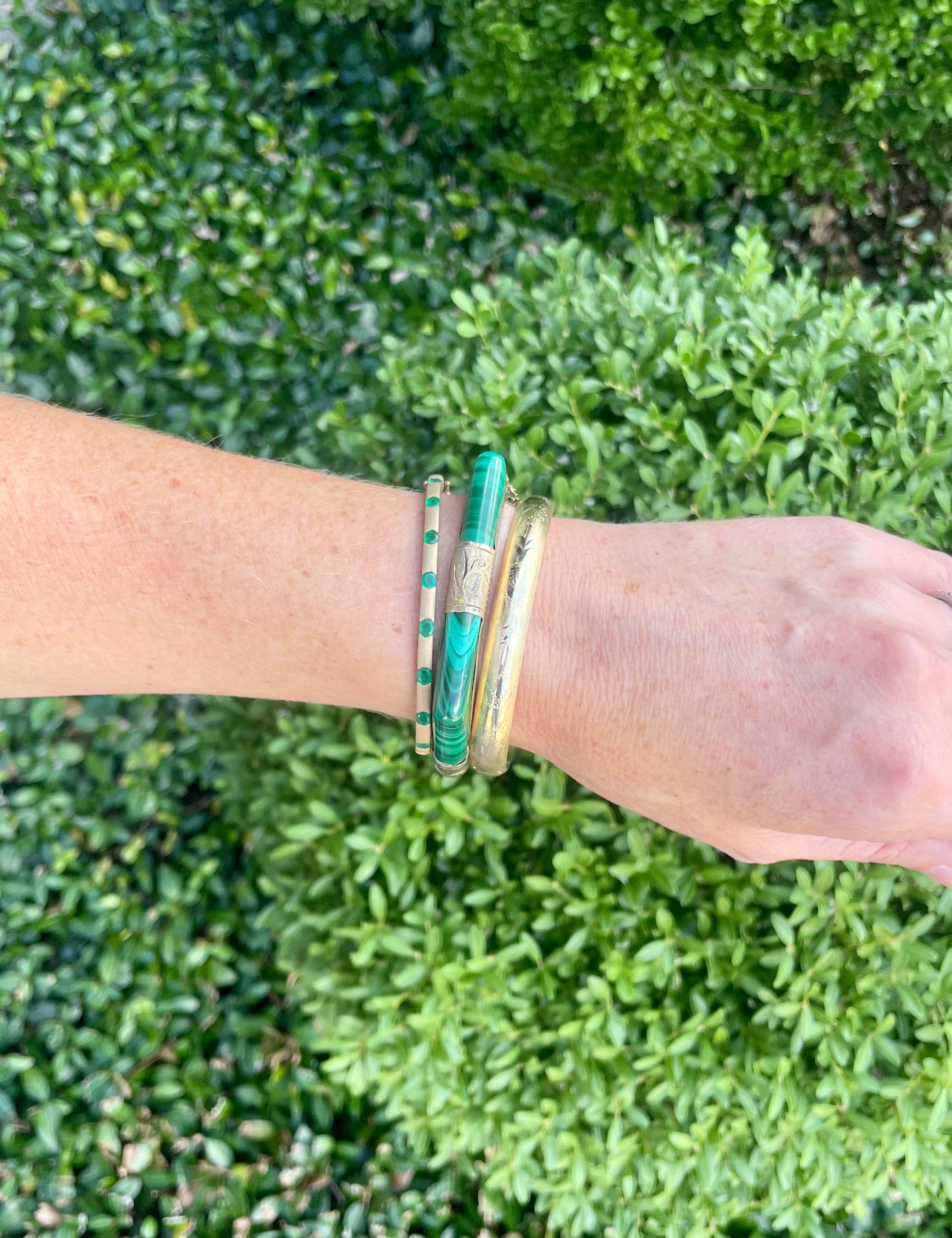 Art Deco Malachite Bangle