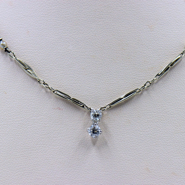 Pearl and Diamond Antique Necklace